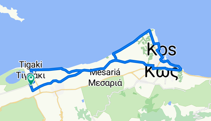 Kos - Tigaki-Kos-Tigaki 26 km