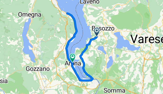 Lengthy bike tour through Arona