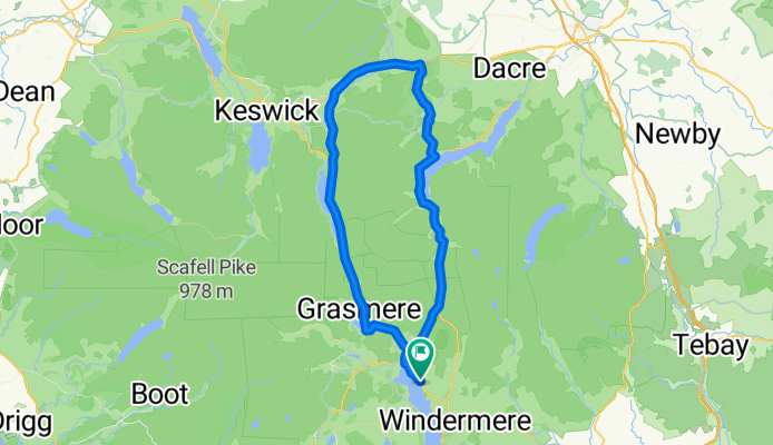 North of Ambleside - hilly!