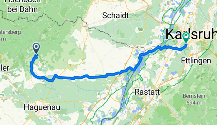 Goersdorf nach Karlsruhe