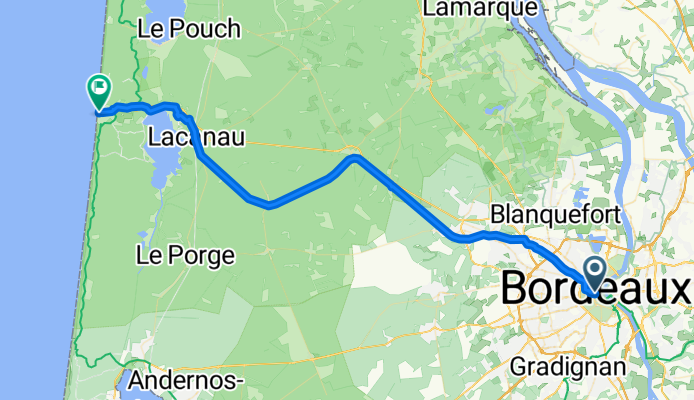 Bordeaux to Lacanau Ocean