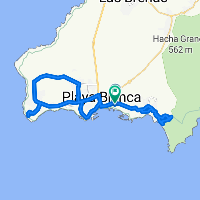 Rest day cycling at Playa Blanca