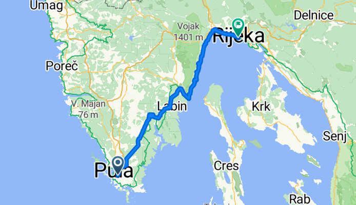 Istria - wschodnie wybrzeże.