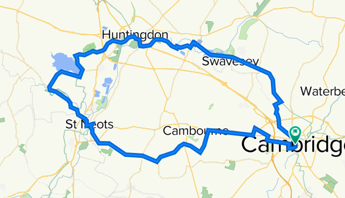Kings to Grafham Water and back via Huntingdon 59.1 miles
