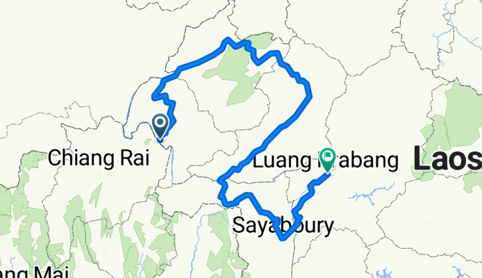Laos lang zonder boot 816km