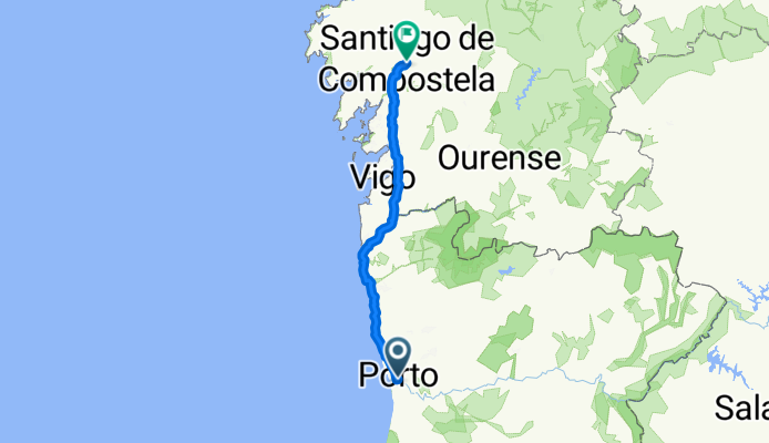 Porto to Santiago (Coastal Route)