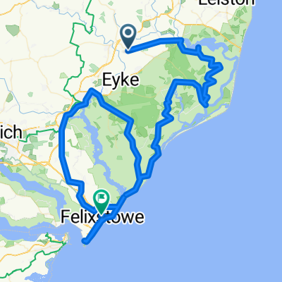 Wickham Market to Felixstowe