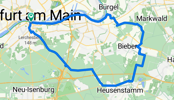Frankfurt-Heusenstamm-Offenbach-Frankfurt