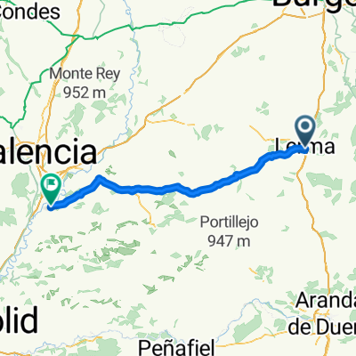 1ª etapa: Lerma- Baltanás- Tariego de cerrato. 70km 90% pista