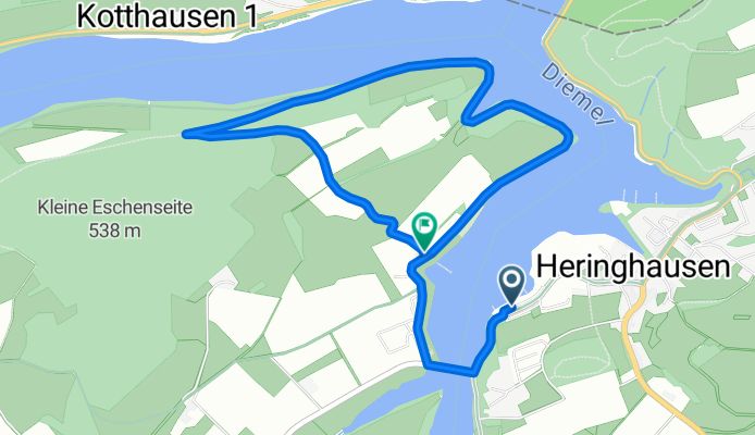 Diemelsee Schiffsanleger Rundkurs