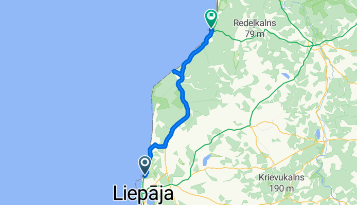 LETTONIE de Liepaja camping à Jürkalne
