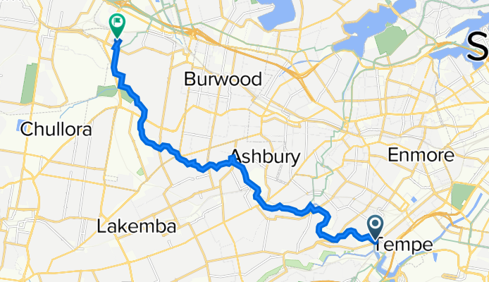 tempe to homebush