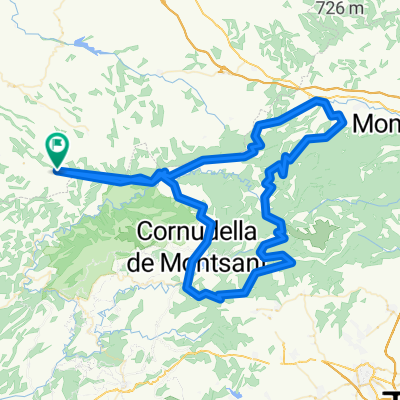 Bellaguarda - Poblet - La Febró - Fraga 121Km. 2200m.d+