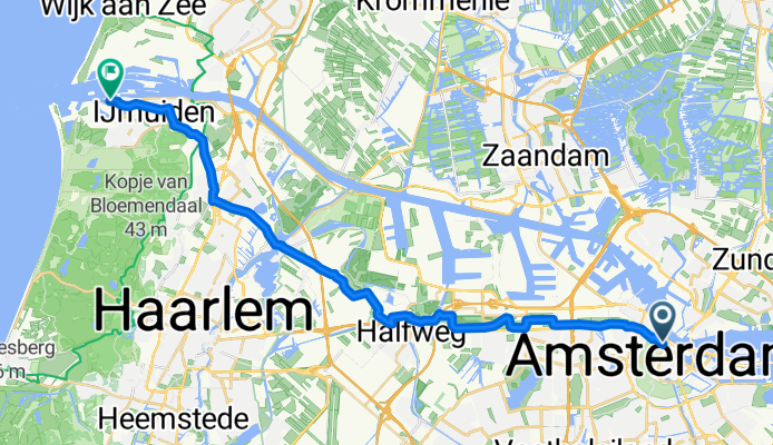 Amsterdam City -&gt; Fährhafen Ijmuiden