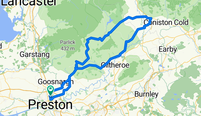 65 miles  Hellifield Tosside Dunsop Chipping