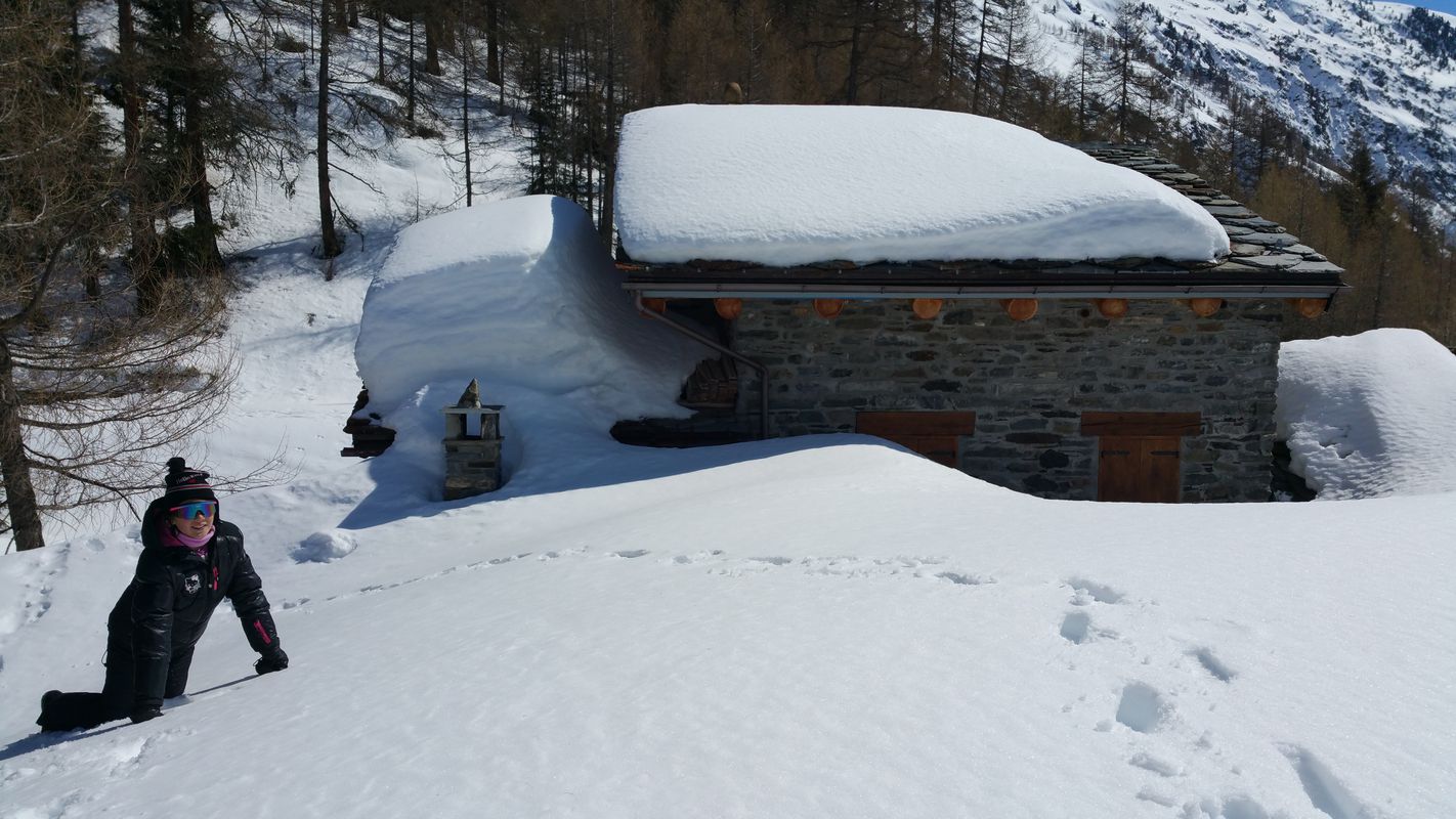 La Thuile - Creta con ciaspole