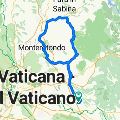 Zagarolo - La Botte - Palombara - Passo Corese - Mentana - Guidonia - Zagarolo