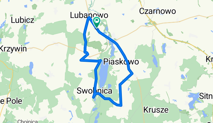 Banie - Baniewice -Swobnica- Piaseczno - Banie 