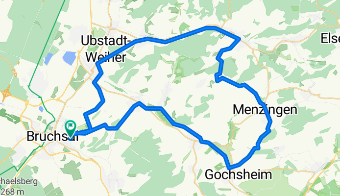 Bruchsal-Kraichtal-Odenheim-Ubstadt-Weiher-Bruchsal
