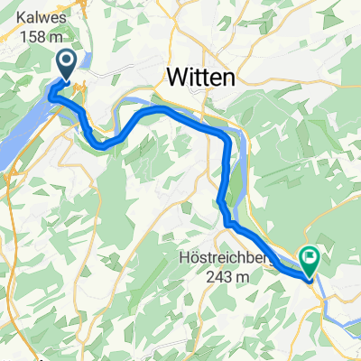 von Wetter auf dem Ruhrtalweg zum Kemnader see