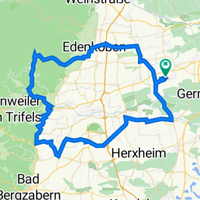 Pfälzer Berge Tour 2017 - RTF des RV Edelweiß Lustadt e.V. - 80 km Strecke