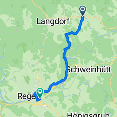 Schwarzach - Klafferhof - Stausee - Regen