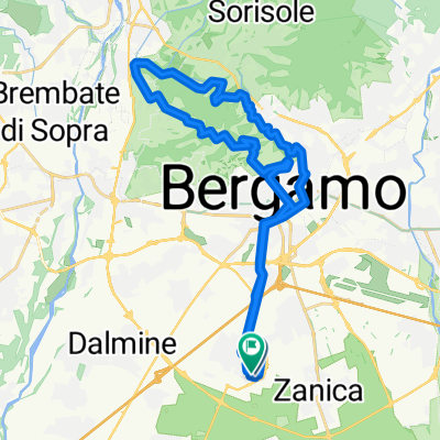 35 km route tour de bergamo