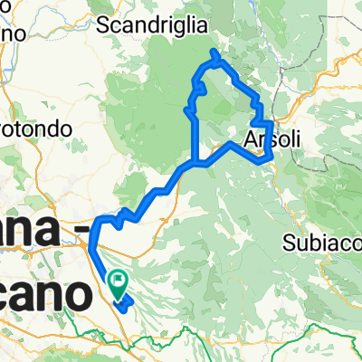 Zagarolo - Tivoli - Vicovaro - Licenza - Orvinio - Vallinfreda - Arsoli - Roviano - Tivoli - Zagarolo