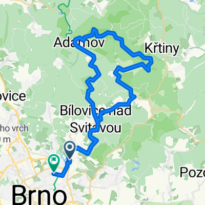 44km  majlont-obřany-adamov kolem vody-babice bílovice majlont