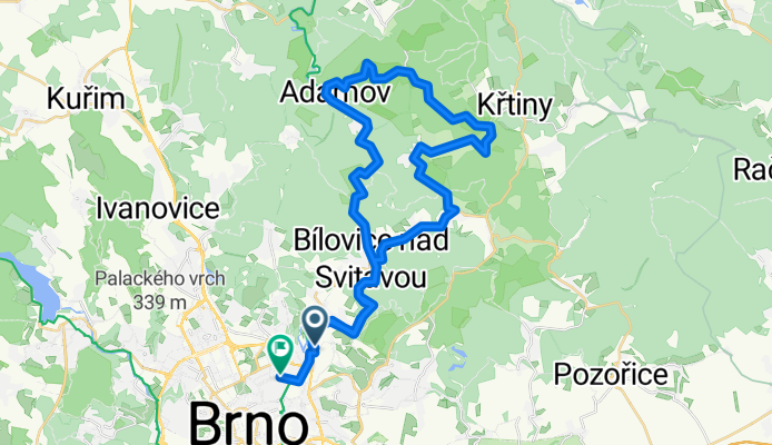 44km  majlont-obřany-adamov kolem vody-babice bílovice majlont