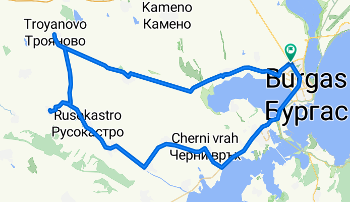 Бургас-Черни  връх-Русокастро-Трояново-Бургас