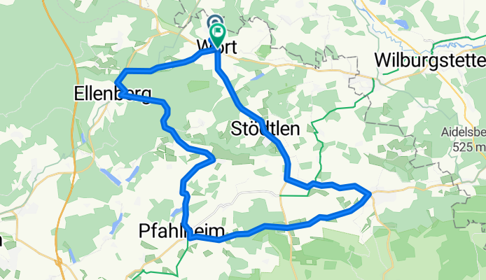 Ellenberg - Birkenzell - Pfahlheim - Tannhausen - Wört