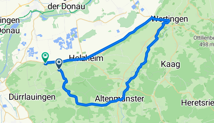 Glött-Altenmünster-Wertingen-Aislingen Rundkurs