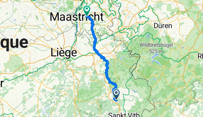 Dreiländertour, Etappe II Alternative kurz Ligneuville - Valkenburg