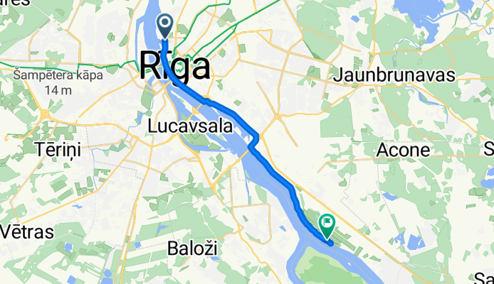 centrs to rumbula