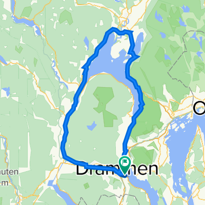 Drammen - Hønefoss - Tyristrand - Hokksund - Drammen