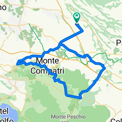 Zagarolo - Colonna - Frascati - Monteporzio - montecompatri - Rocca Priora - Valvarino - San Cesareo - Colonna - Zagarolo
