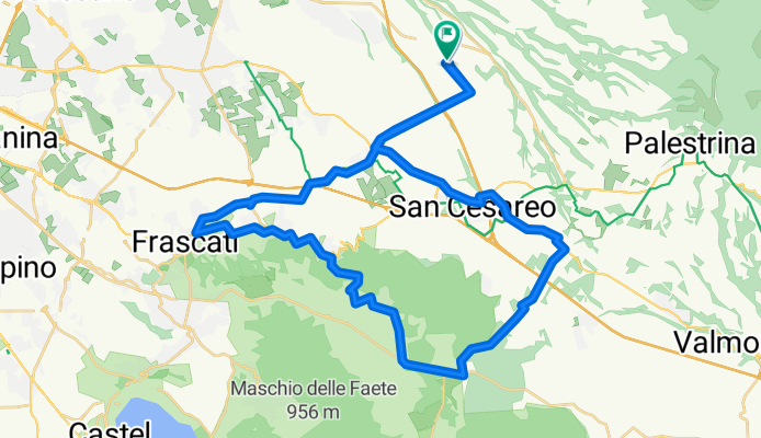Zagarolo - Colonna - Frascati - Monteporzio - montecompatri - Rocca Priora - Valvarino - San Cesareo - Colonna - Zagarolo