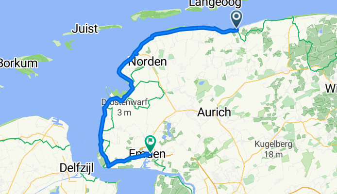 2018 Nordsee- und Emsradweg E05 Langeoog - Emden