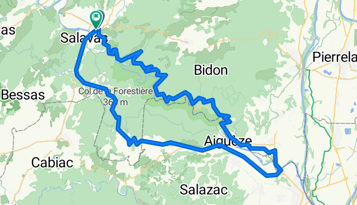  80km/1200Hm  Rondje gorge de l'Ardèche 