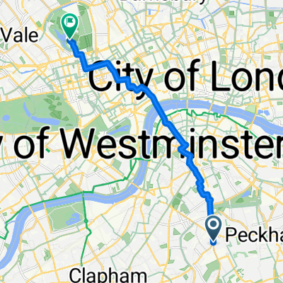 Regents Park via Waterloo Bridge