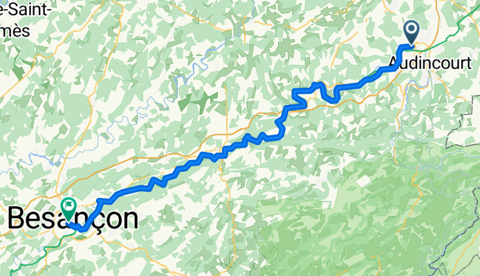 Montbeliard Besancon Eurovelo 6