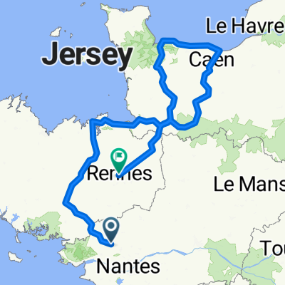 Nantes-Redon-Dinan-St Malo-Caen-Rennes