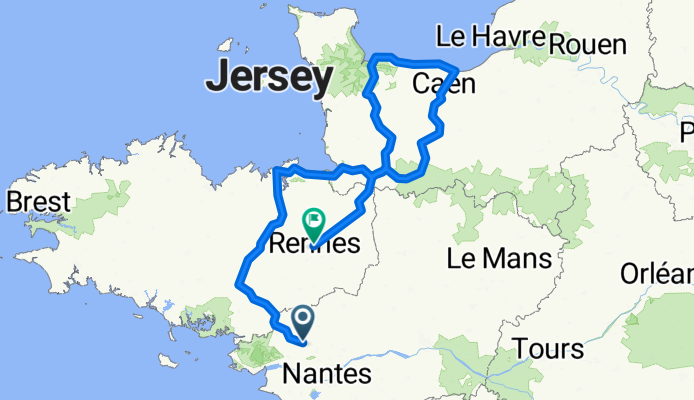 Nantes-Redon-Dinan-St Malo-Caen-Rennes