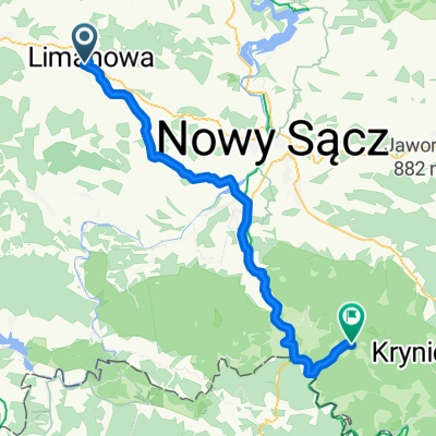 stage_2_Limanowa-Wierchomla_route