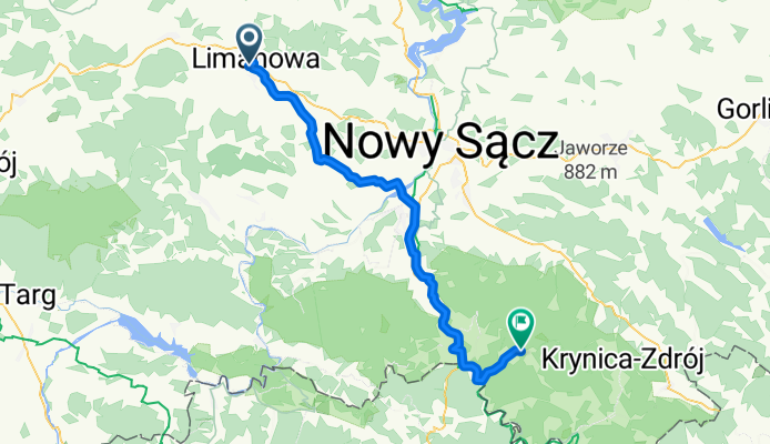 stage_2_Limanowa-Wierchomla_route
