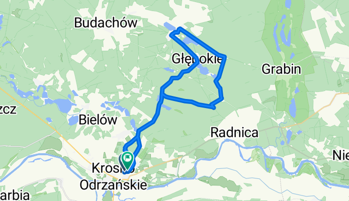 trasa na niedzielę 33 km po lesie