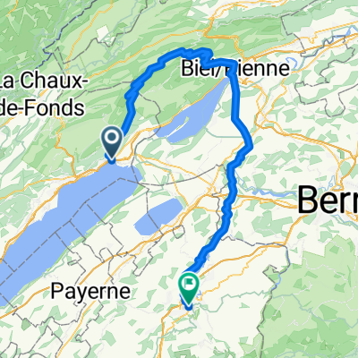 Neuchatel - Chasseral - Bienne - Aarberg - Fribourg