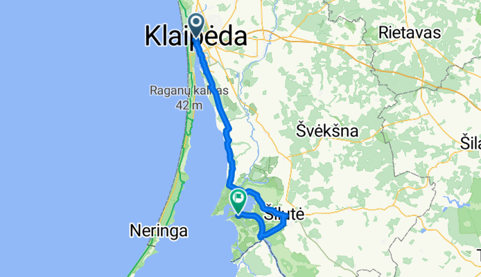 LITUANIE - de Klaipeda à Uostodvaris via Kintai - Minija - Silute - Rusné