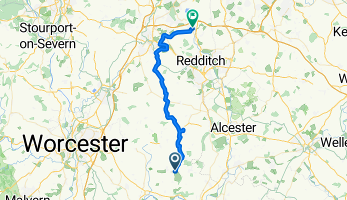 QEroute: Bishampton to Home